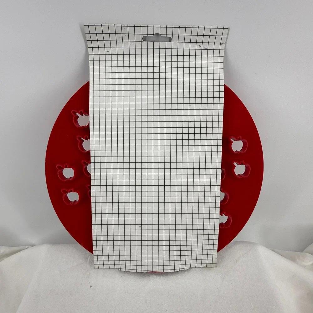 Vintage Pie Top Cutter Tool Apple Design Corning Revere New in Package Red Decor